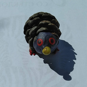 Ёжик из шишки